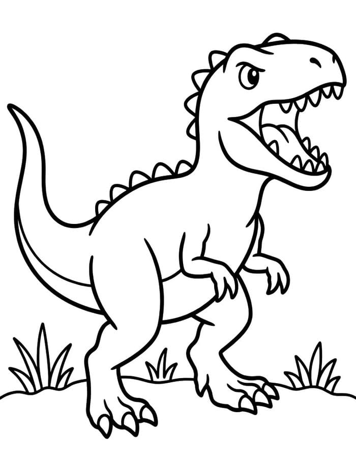 Nakreslete Allosaurus zdarma základní omalovánka