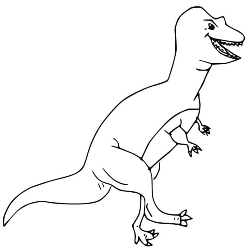 Nakreslete Allosaurus omalovánka