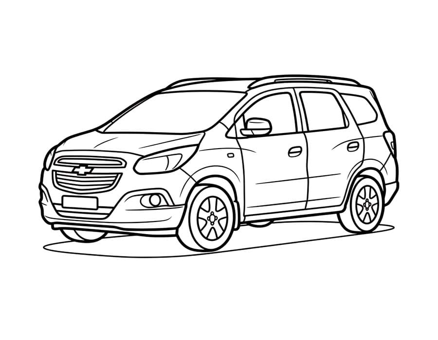 Nakreslete Chevrolet prostý tisknutelné omalovánka