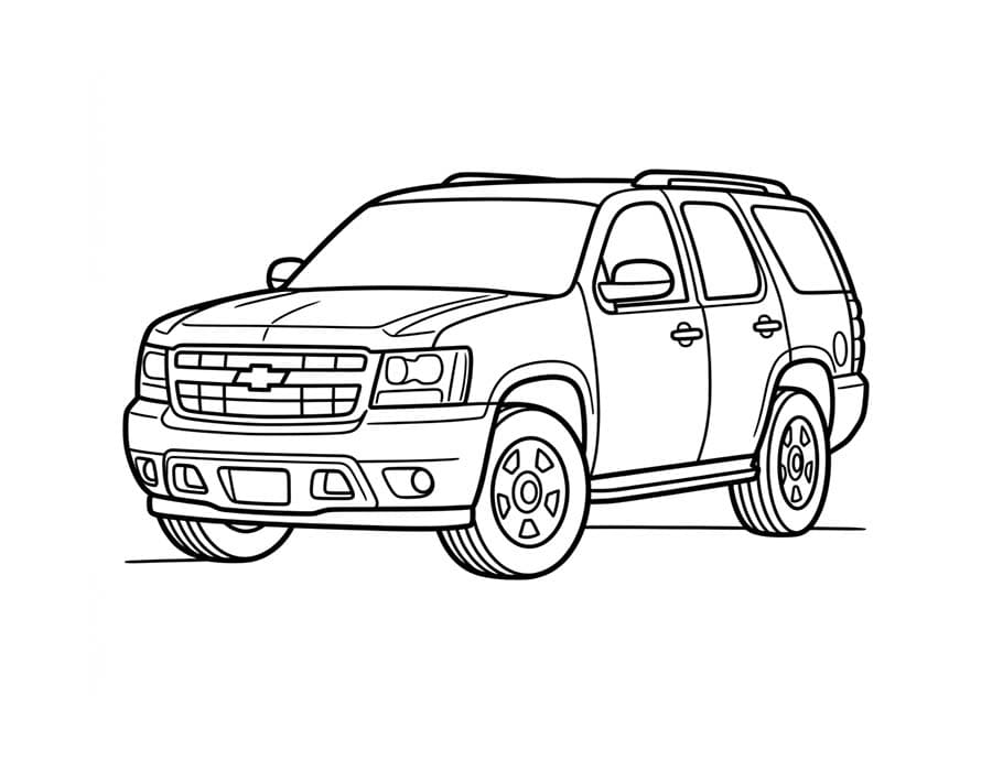 Nakreslete Chevrolet snadný tisknutelné omalovánka