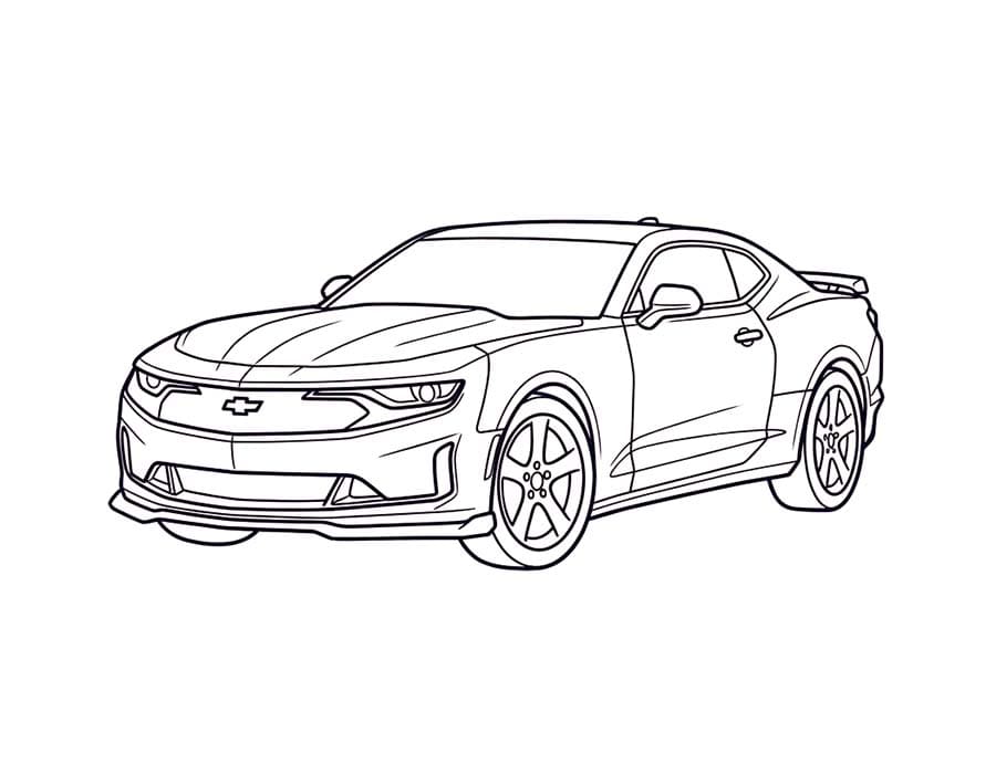 Nakreslete Chevrolet zdarma základní tisknutelné omalovánka