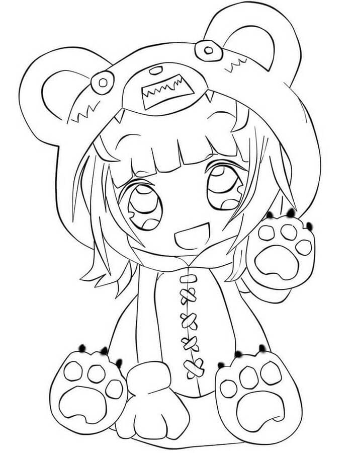 Nakreslete Chibi pro děti omalovánka