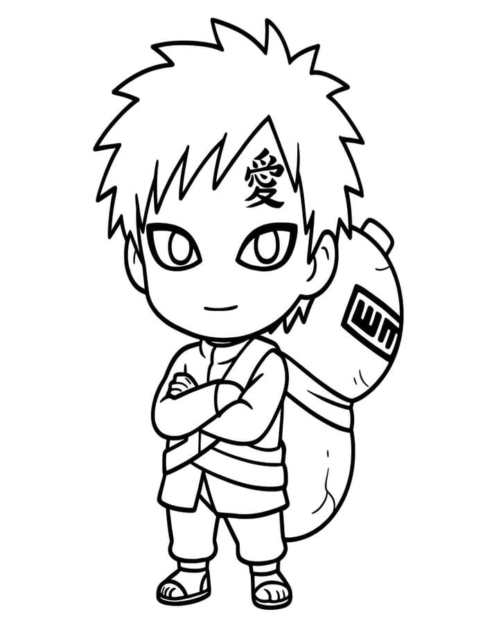 Nakreslete Chibi prostý tisknutelné omalovánka
