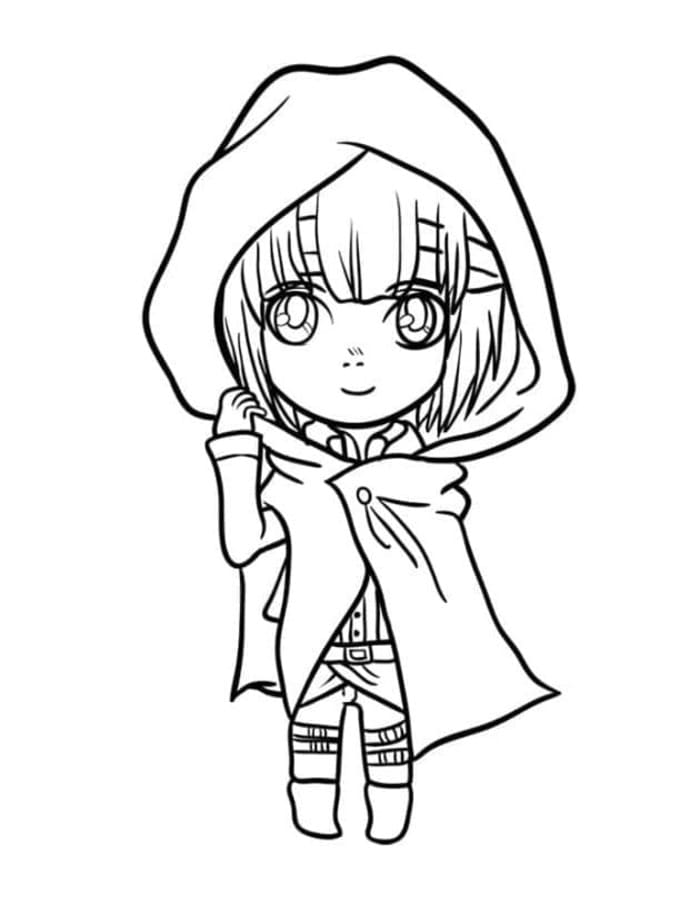 Nakreslete Chibi tisknutelné pro děti omalovánka