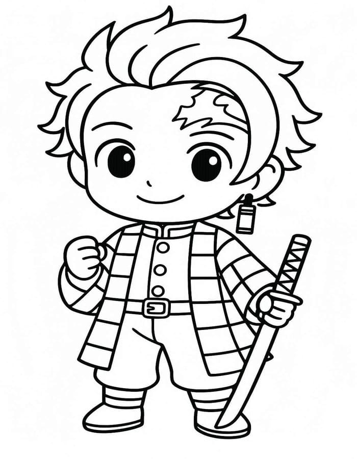 Nakreslete Chibi zdarma pro děti omalovánka