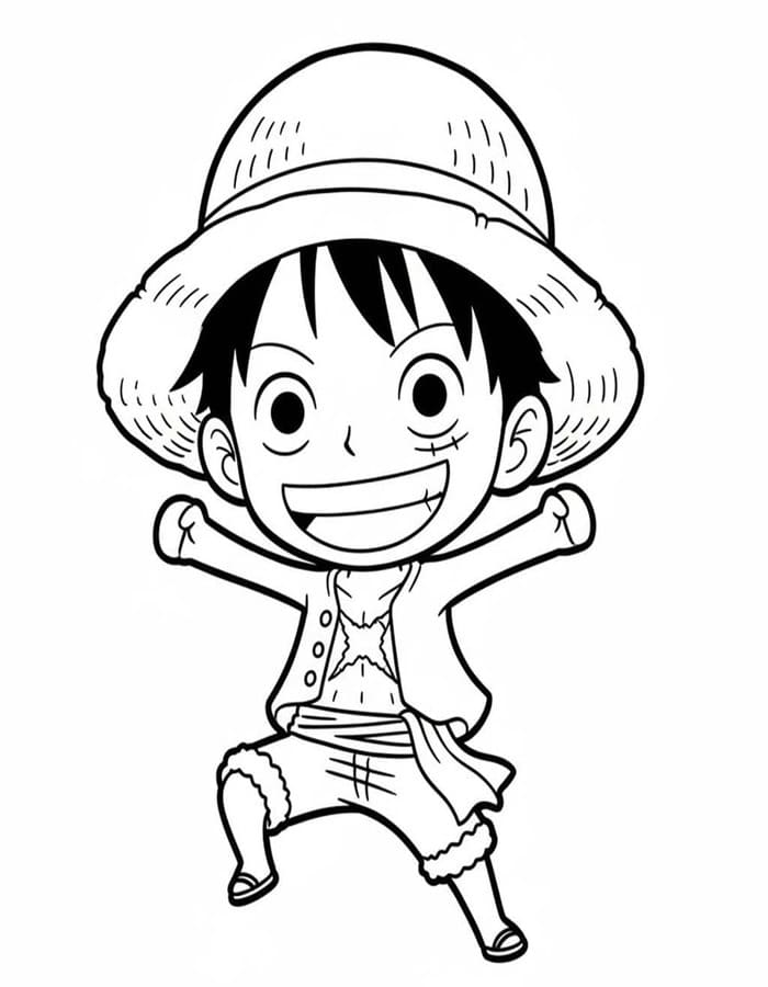 Nakreslete Chibi zdarma prostý tisknutelné omalovánka