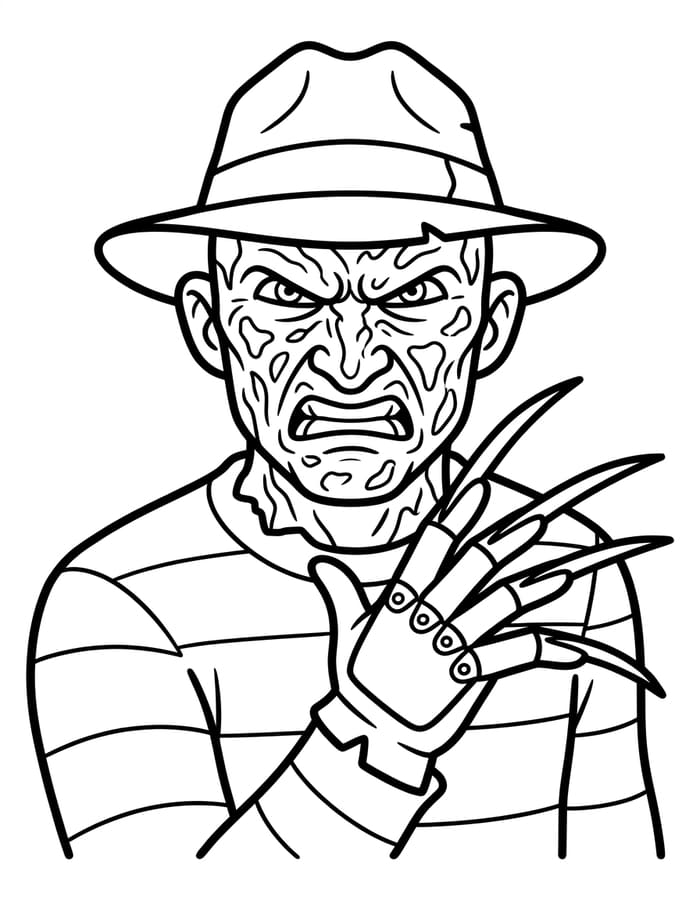 Nakreslete Freddy Krueger tisknutelné omalovánka