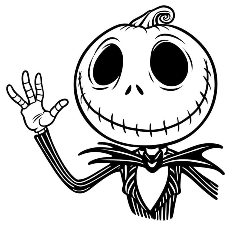 Nakreslete Jack Skellington k vytisknutí omalovánka