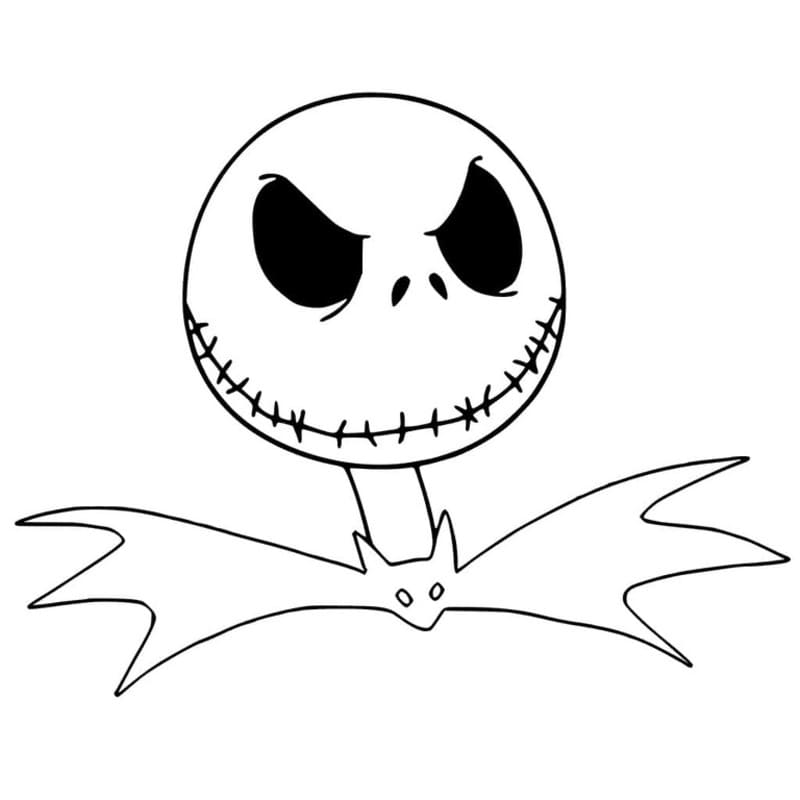 Nakreslete Jack Skellington prostý omalovánka