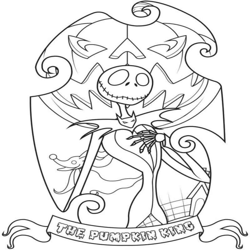 Nakreslete Jack Skellington základní tisknutelné omalovánka