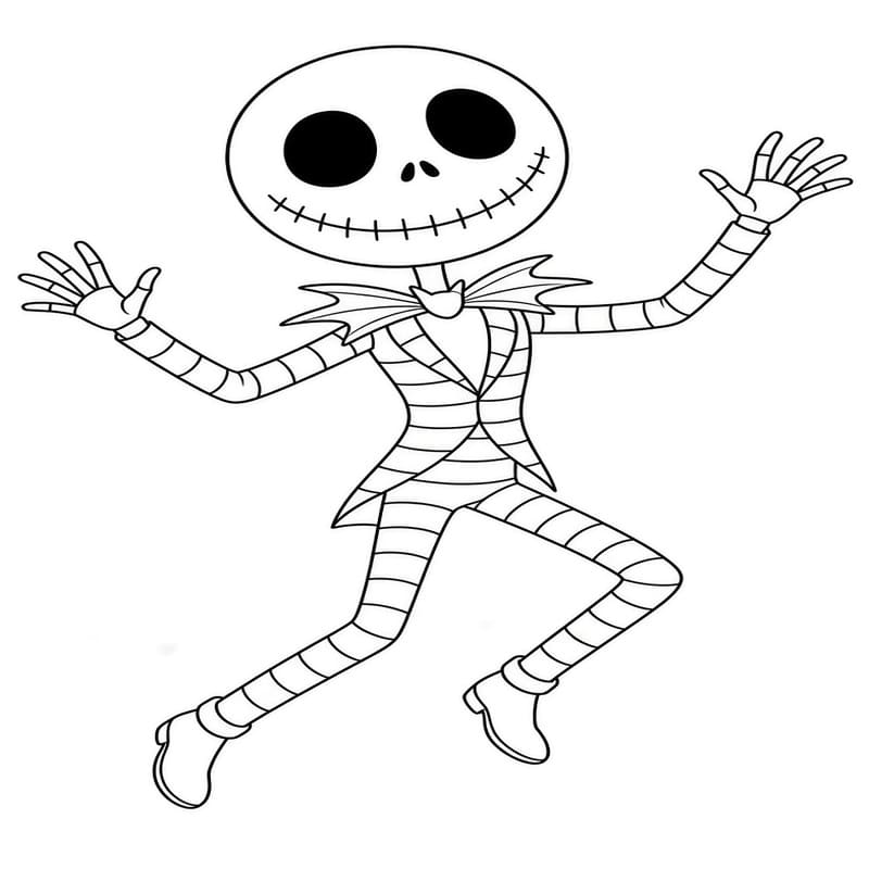 Nakreslete Jack Skellington omalovánka