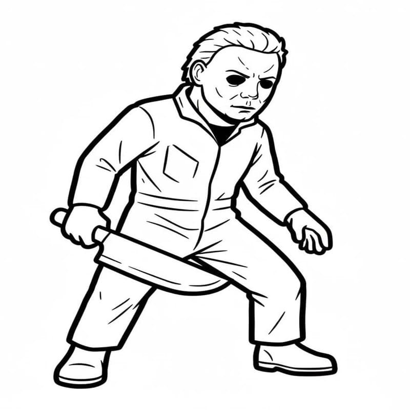 Nakreslete Michael Myers k vytisknutí omalovánka
