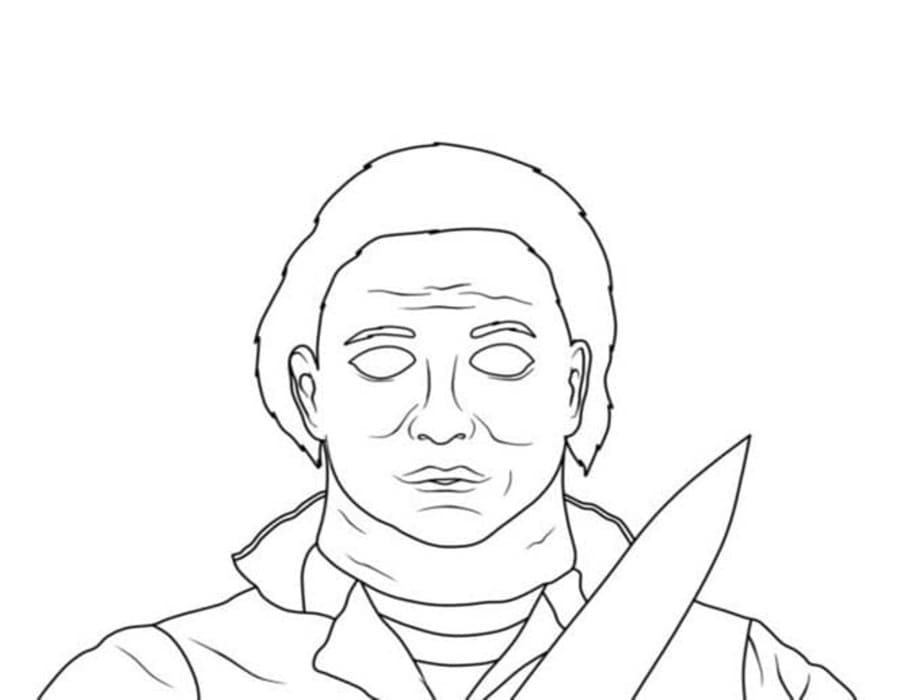 Nakreslete Michael Myers základní omalovánka