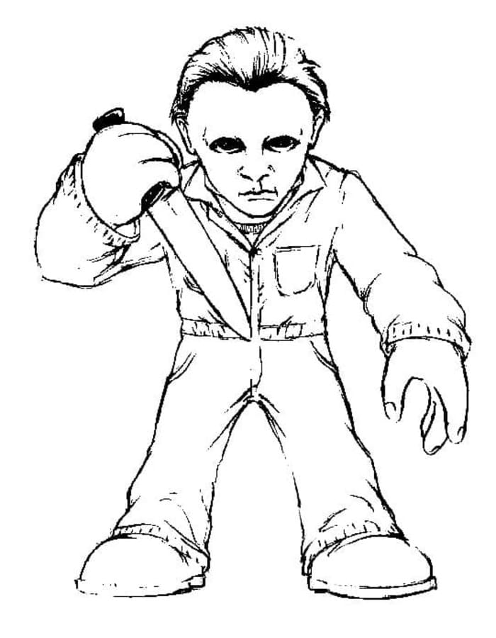 Nakreslete Michael Myers zdarma základní omalovánka