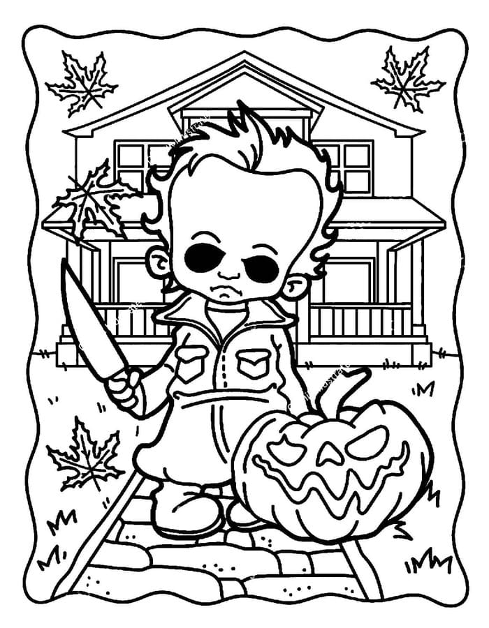 Nakreslete Michael Myers zdarma omalovánka