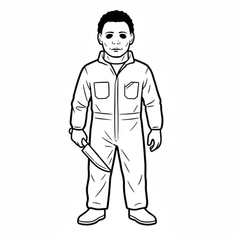 Nakreslete Michael Myers omalovánka