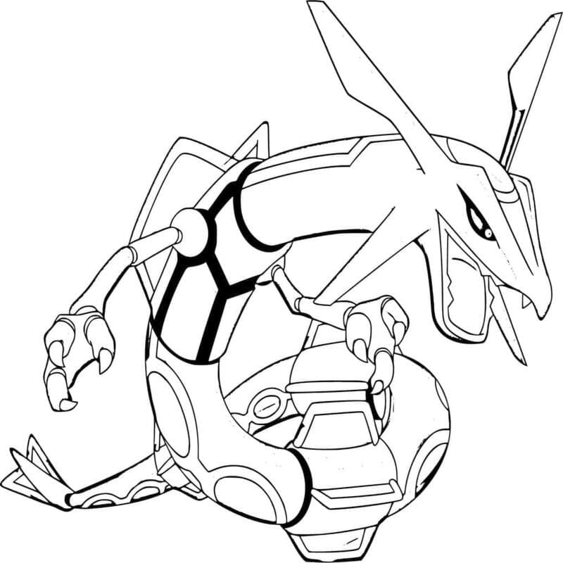 Nakreslete Rayquaza k vytisknutí omalovánka