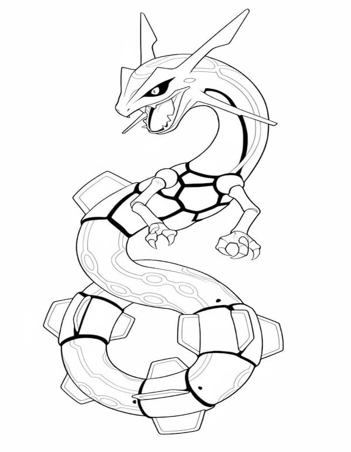 Nakreslete Rayquaza pro děti omalovánka