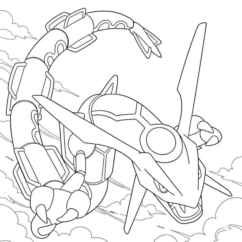 Nakreslete Rayquaza prostý omalovánka