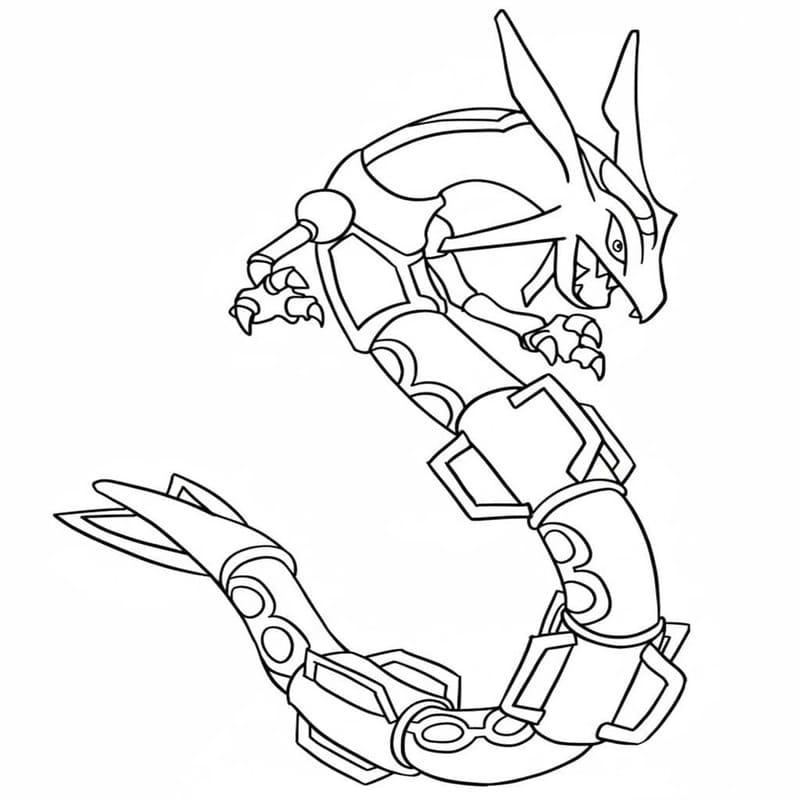 Nakreslete Rayquaza tisknutelné pro děti omalovánka