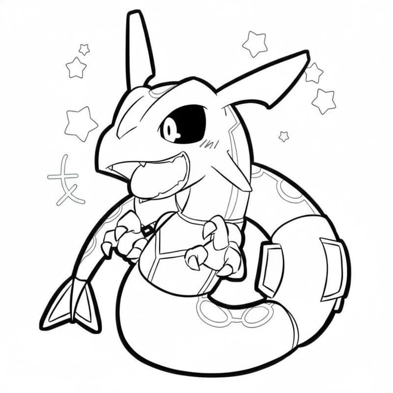 Nakreslete Rayquaza základní omalovánka
