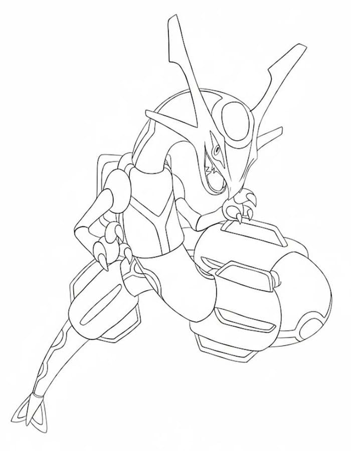 Nakreslete Rayquaza zdarma pro děti omalovánka