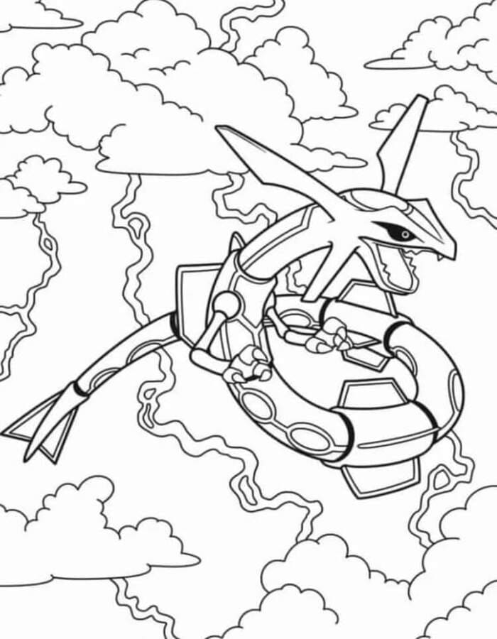 Nakreslete Rayquaza omalovánka