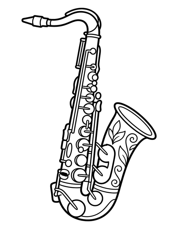 Nakreslete Saxofon snadný omalovánka