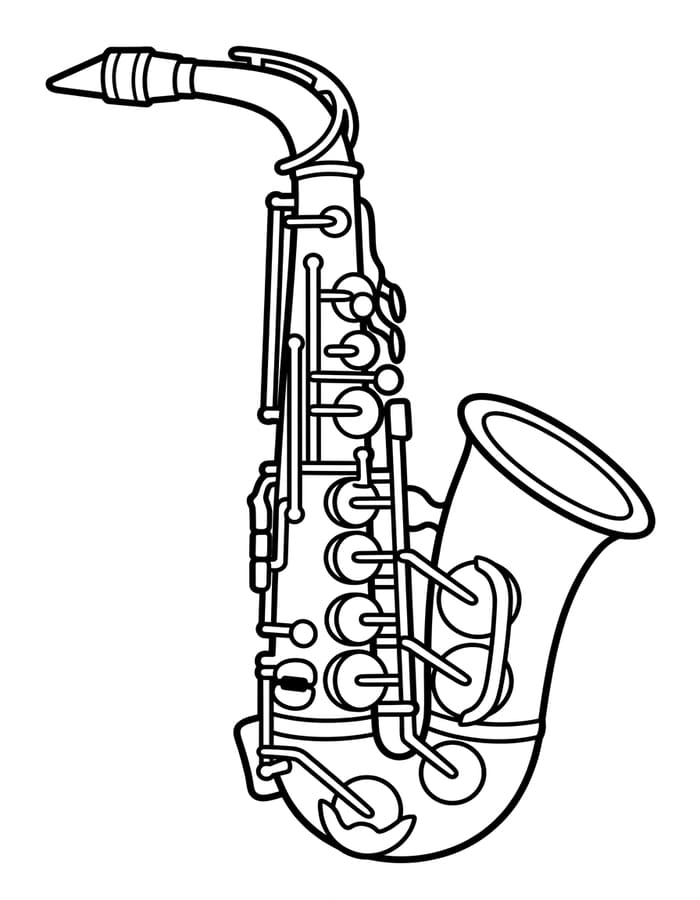 Nakreslete Saxofon omalovánka