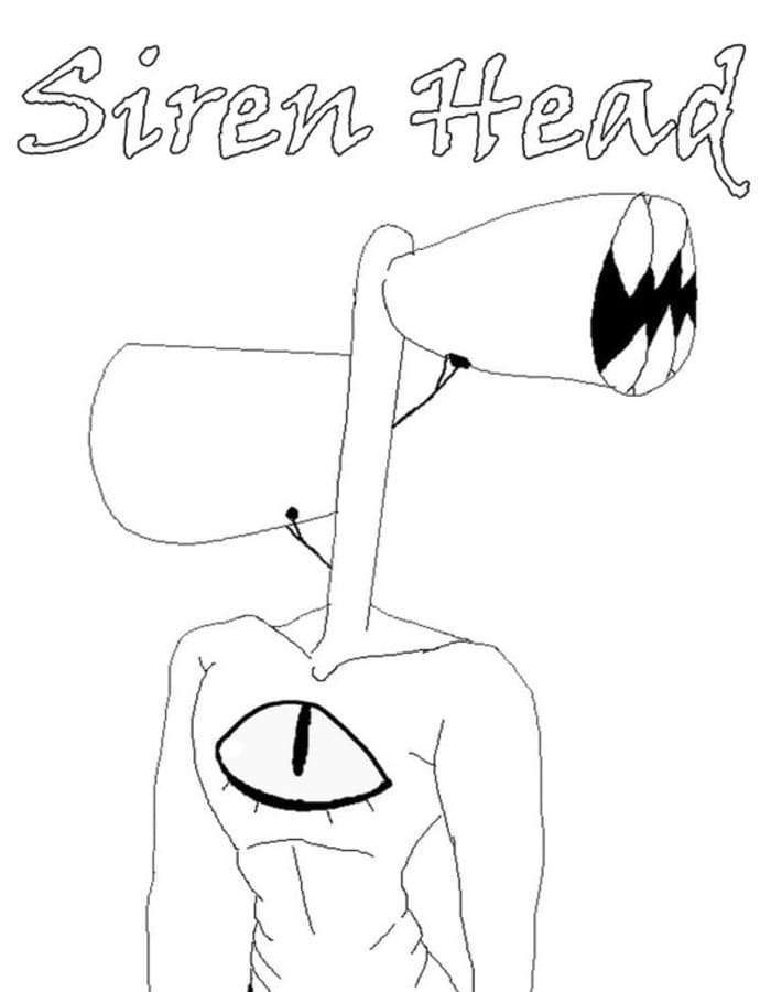 Nakreslete Siren Head k vytisknutí omalovánka