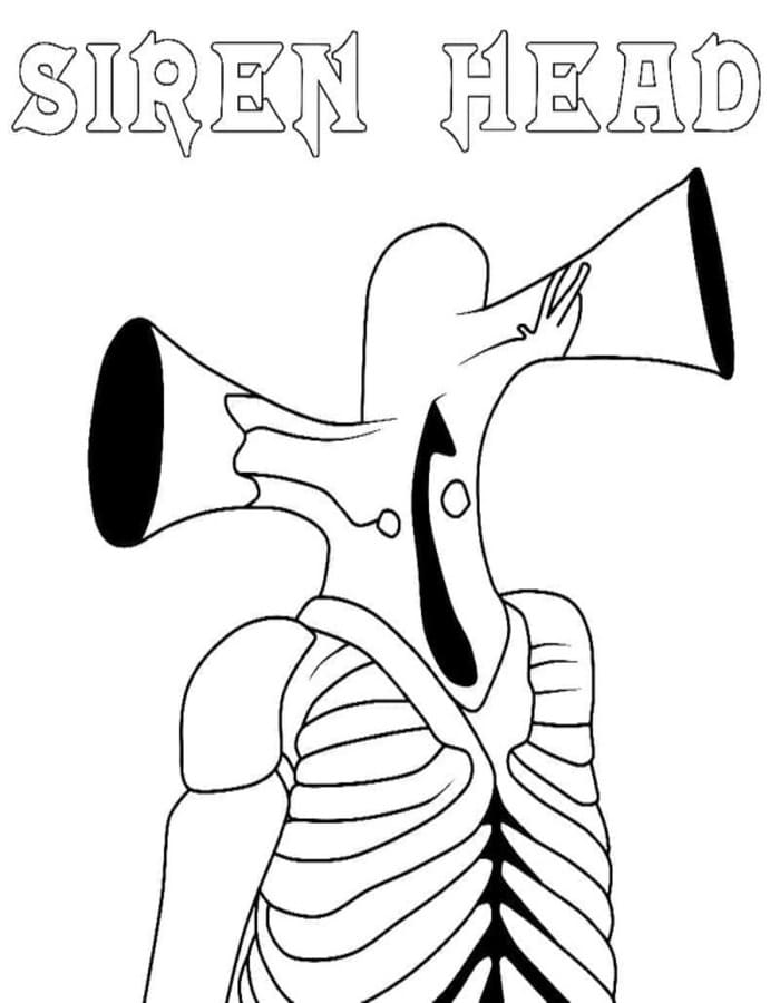 Nakreslete Siren Head zdarma snadný omalovánka