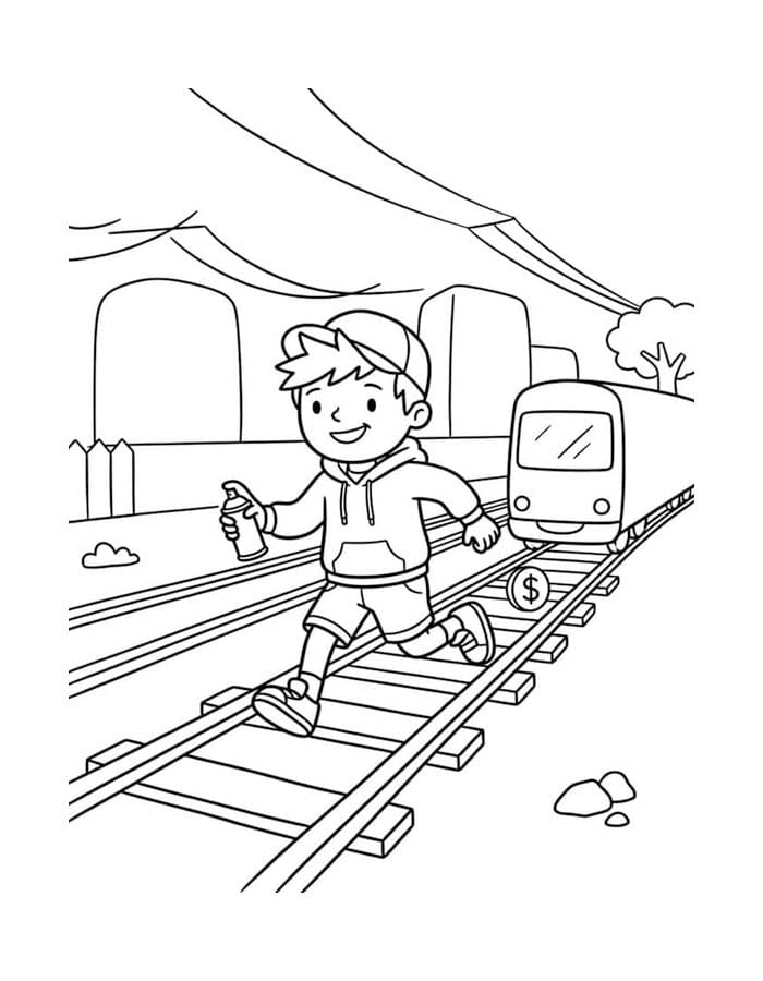 Nakreslete Subway Surfers k vytisknutí omalovánka
