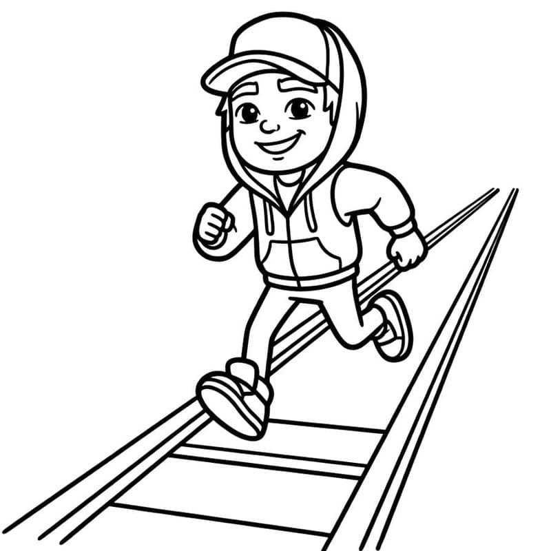 Nakreslete Subway Surfers prostý tisknutelné omalovánka