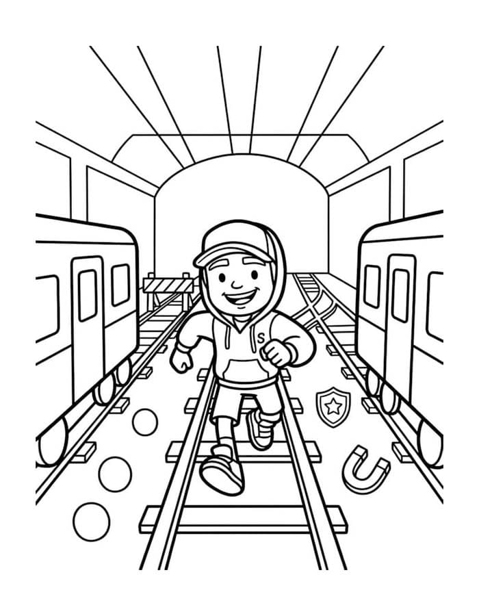 Nakreslete Subway Surfers snadný omalovánka