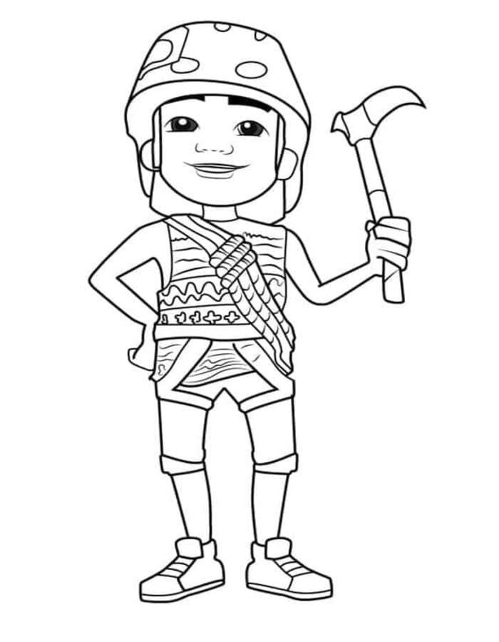 Nakreslete Subway Surfers tisknutelné pro děti omalovánka