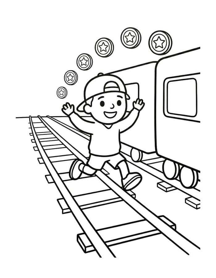 Nakreslete Subway Surfers základní tisknutelné omalovánka