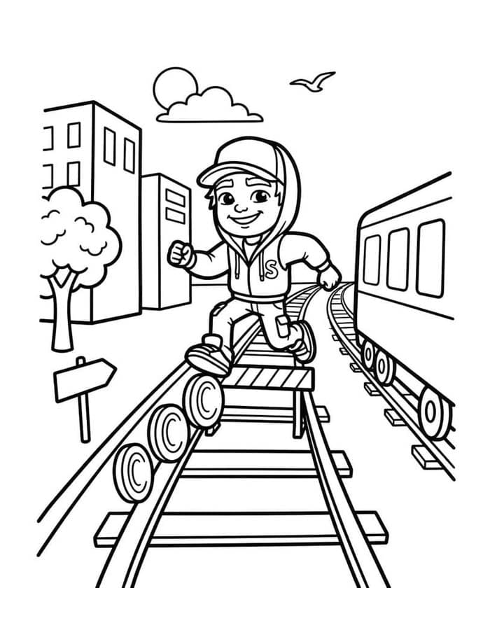 Nakreslete Subway Surfers zdarma snadný omalovánka