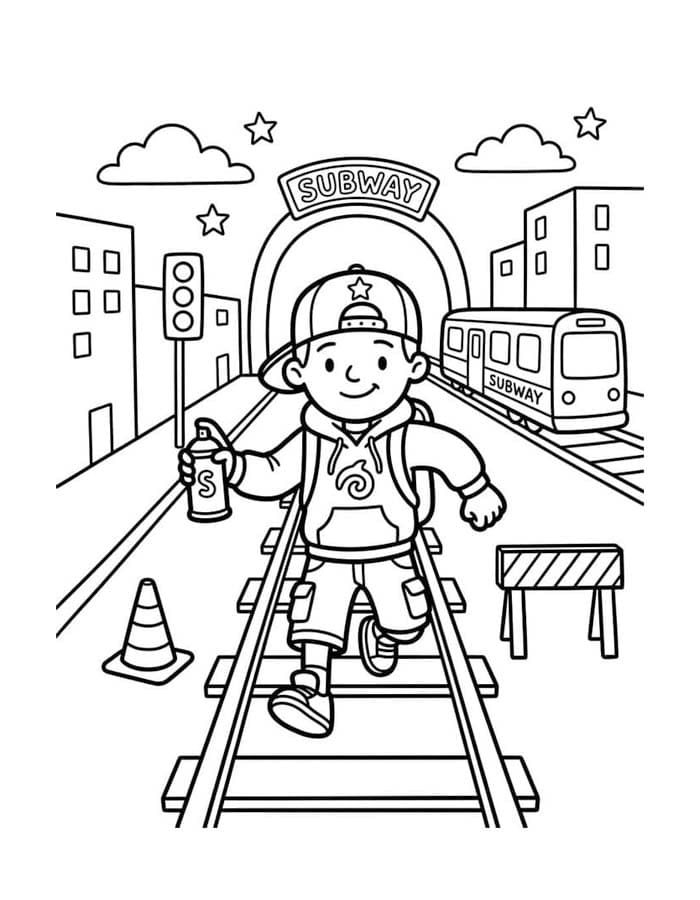 Nakreslete Subway Surfers omalovánka
