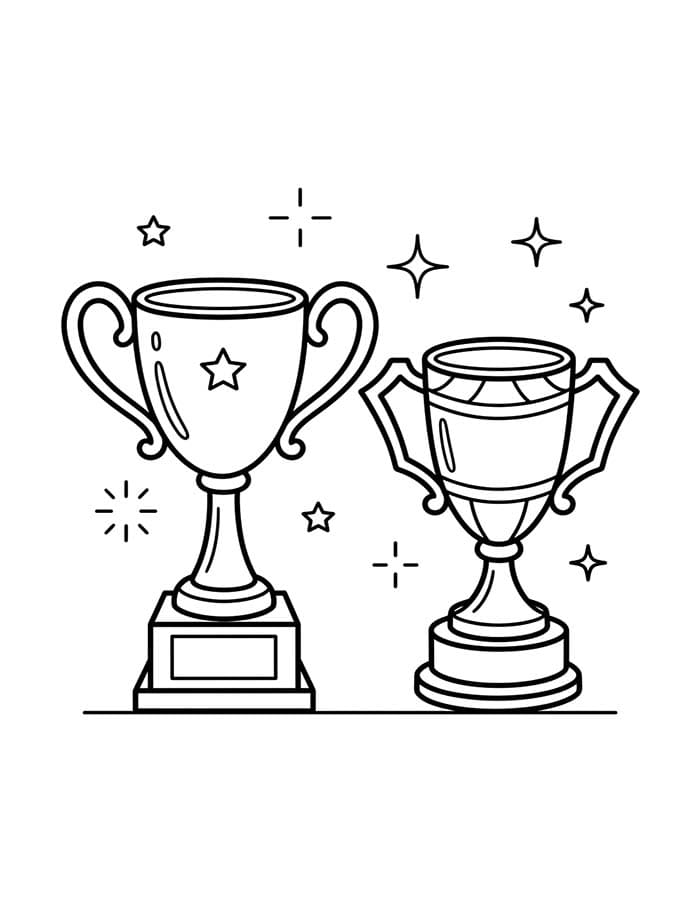 Nakreslete Trofej k vytisknutí omalovánka