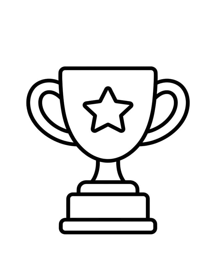 Nakreslete Trofej prostý tisknutelné omalovánka