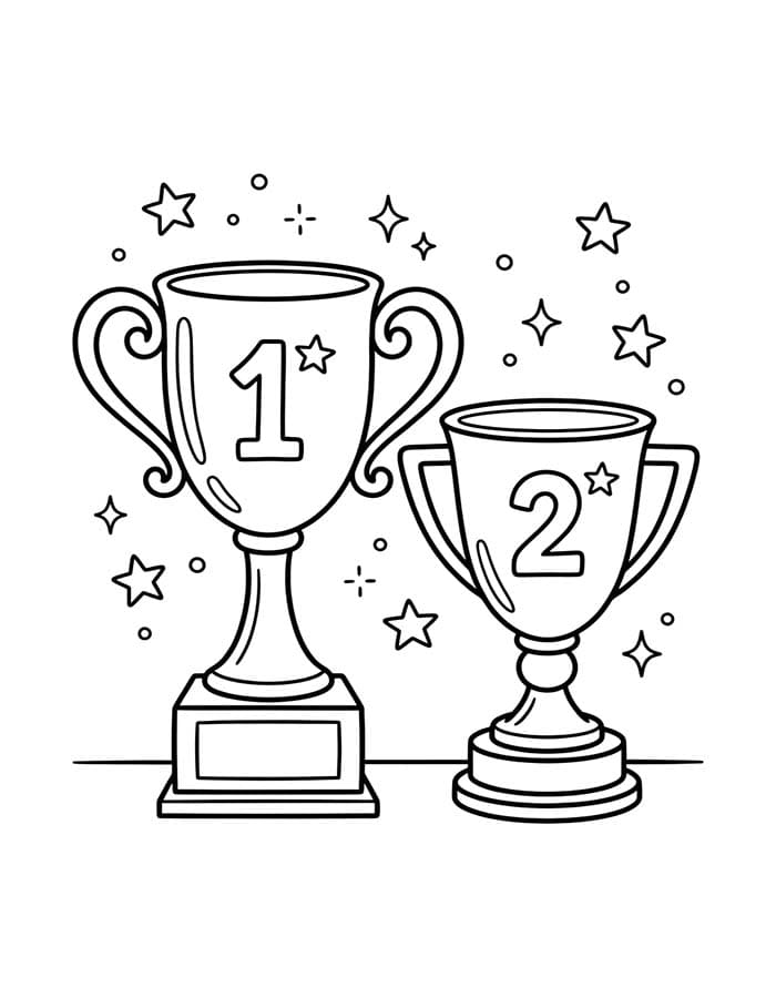 Nakreslete Trofej prostý omalovánka