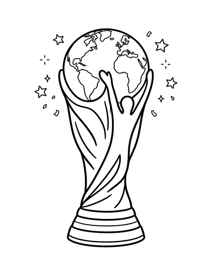 Nakreslete Trofej snadný tisknutelné omalovánka