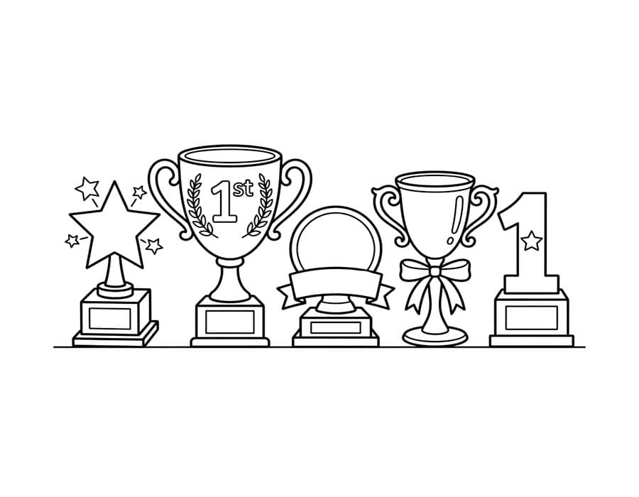 Nakreslete Trofej snadný omalovánka
