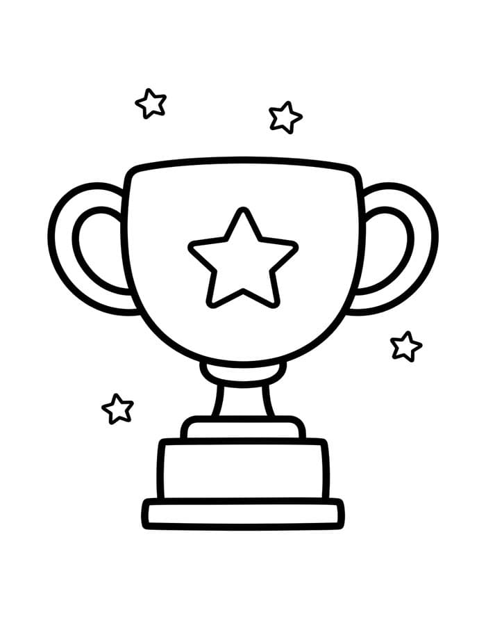 Nakreslete Trofej tisknutelné pro děti omalovánka