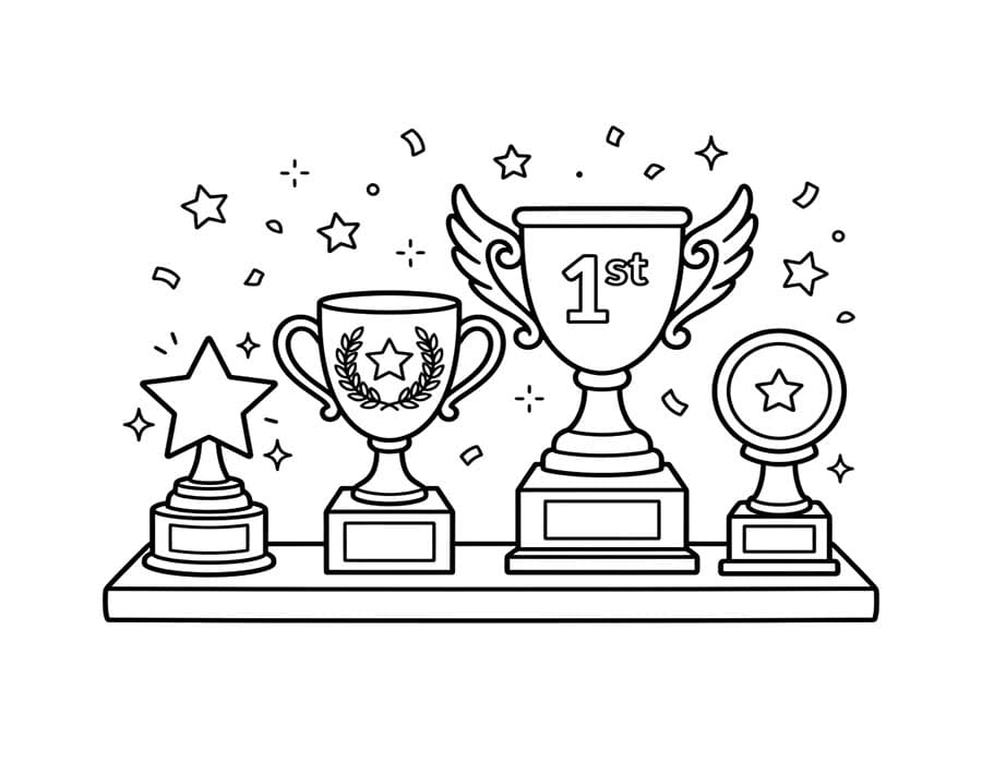 Nakreslete Trofej tisknutelné omalovánka