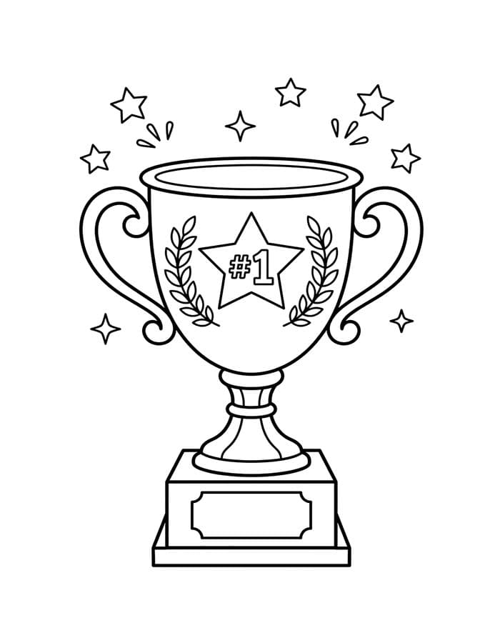 Nakreslete Trofej základní tisknutelné omalovánka