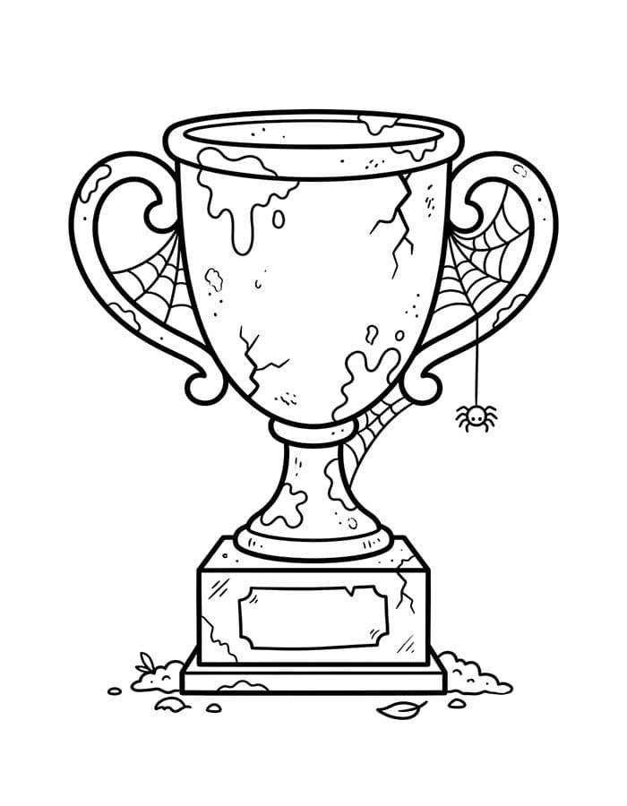 Nakreslete Trofej zdarma snadný tisknutelné omalovánka