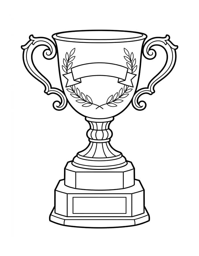 Nakreslete Trofej zdarma snadný omalovánka