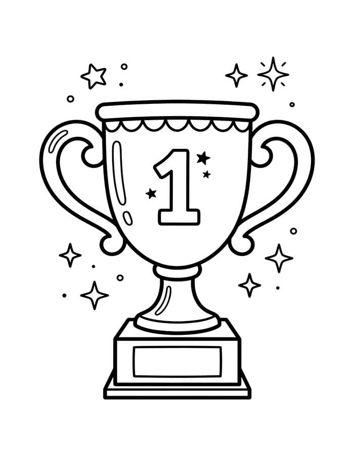 Nakreslete Trofej zdarma základní tisknutelné omalovánka