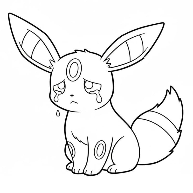 Nakreslete Umbreon k vytisknutí omalovánka